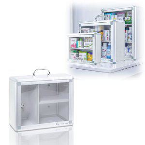 벽걸이형 구급함 학교 사무실 공장 응급함 비상약 보관 케이스 수납 정리 약장 휴대용 겸용 약상자(중형)