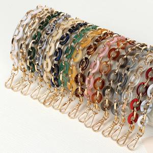 여성용 교체 가능한 아크릴 가방 체인 스트랩, 분리형 지갑 핸드백 스트랩, 수지 크로스 바디, DIY 숄더백 액세서리, 신제품