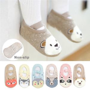 코튼 신발 바닥 양말 첫 워커 미끄럼 방지 유아 신생아 아기 소녀 소년 귀여운 동물 만화 고무 그립 보트 양말