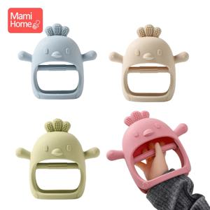 아기 Teether 병아리 장갑 Teether 실리콘 먹기 방지 손 ​ 어금니 스틱 마사지 잇몸 아기 물린 방지 Teether 아기 액세서리