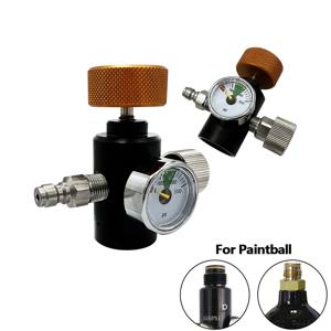 공기 리필 어댑터 필 스테이션 On/Off Aadaptor W/8mm 빠른 충전, G1/2-14 탱크 밸브용 3000psi/5000psi 압력 게이지