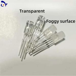 50PCS WS2812D rgb 다이오드 램프 구슬 직접 삽입 F5MM 통합 IC 발광 다이오드 둥근 머리 투명 안개 표면