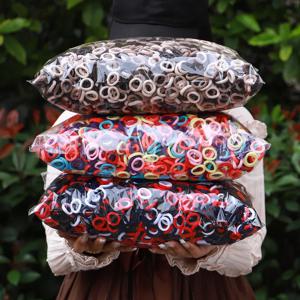 어린이를위한 50pcs 헤어 밴드 다채로운 나일론 Scrunchie 헤어 넥타이 고무 밴드 어린이 일일 탄성 헤어 밴드 소녀 헤어 액세서리