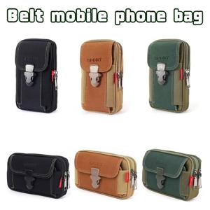 남성용 다기능 패니 웨이스트 백, 캐주얼 휴대폰 지갑 포켓, 남성 야외 여행 스포츠 벨트, 범 파우치, 1PC 패션