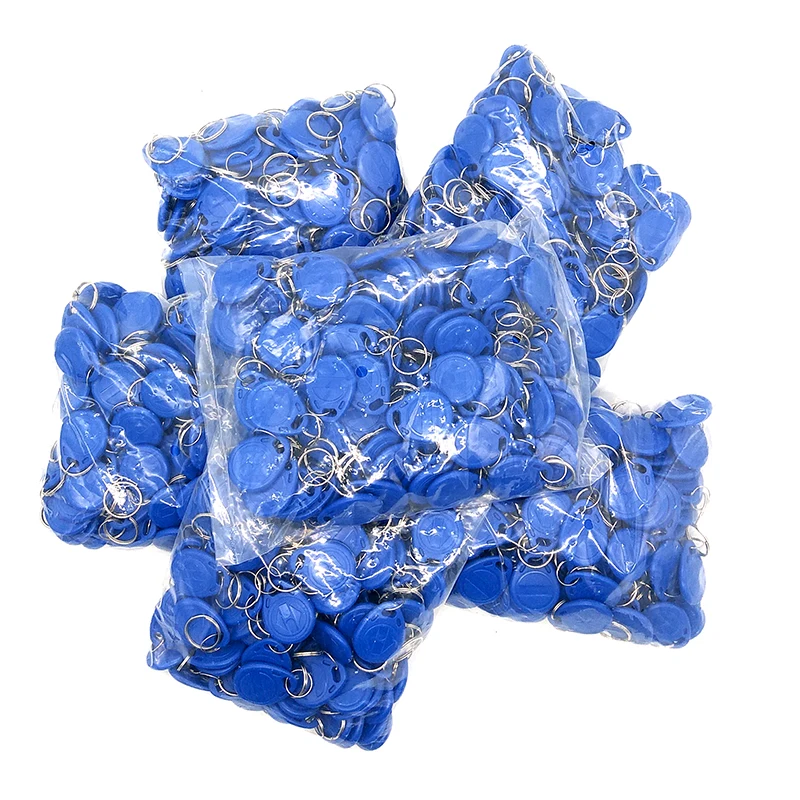 100pcs T5577 다시 쓰기 가능 125KHz RFID 태그 다시 쓰기 가능 근거리 토큰 열쇠고리 다시 쓰기 가능 RFID 카드 열쇠고리