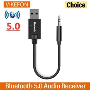무선 오디오 어댑터 블루투스 5.0 수신기 차량용 키트 3.5MM 3.5 잭 AUX 자동 스테레오 음악 USB 동글 자동차 스피커 앰프