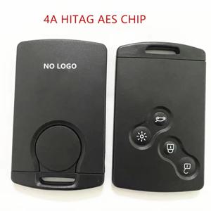 로고 없음! 키리스 고 핸즈프리 스마트 카드 리모컨 자동차 키 4버튼 433MHz 4A 칩 르노 클리오 IV 4 캡처 2009-2017용