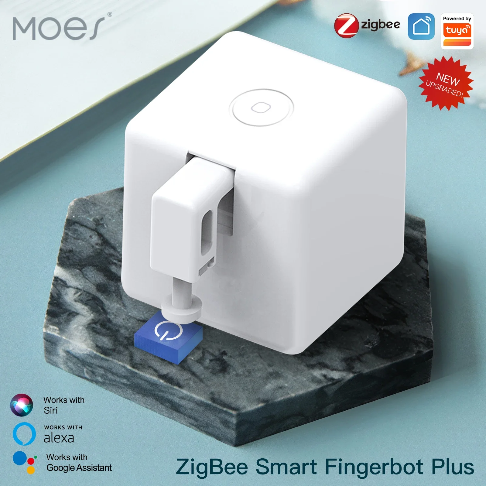 MOES ZigBee Tuya Fingerbot 버튼 푸셔 새로운 손가락 로봇 자동 음성 제어 스마트 라이프 앱 Alexa Google 홈과 함께 작동