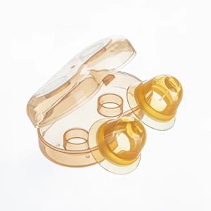 평평한 인버티드 니플용 실리콘 젖꼭지 교정기, 젖꼭지 실드 빨판, 2 개