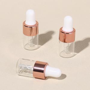 3pcs 2ml 명확한 미니 유리 Dropper 병 에센셜 오일 샘플 여행을위한 유리 눈 Dropper와 작은