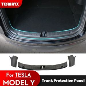 Temayx 트렁크 씰 플레이트 커버 Tesla Model Y 용 TPE 고무 보호 장치 임계 값 범퍼 가드 더러운 패드 방지 긁힘 방지