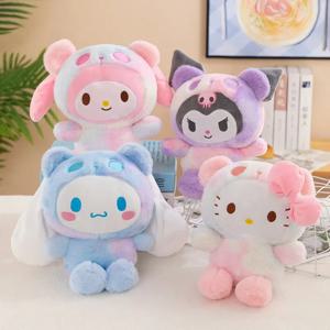 Sanrio 25Cm 애니메이션 Sanriod 장난감 Kawaii Kuromi Mymelody Cinnamorol 플러시 부드러운 인형 동물 인형 플러시 베개 크리스마스 선물 장식