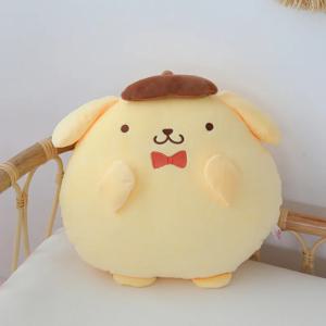 Sanrio Pom Purin 인형 봉제 인형 인형 소프트 쿠션 베개 만화 Kawaii Pom Purin 봉제 인형 장난감 룸 장식 어린이 선물