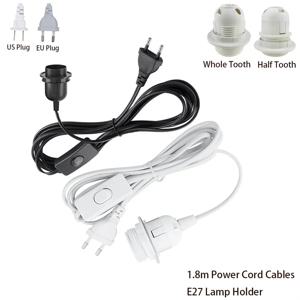 1.8M 램프베이스 홀더 전원 코드 케이블 E26 E27 EU/US 교수형 펜던트 LED 전등 소켓 코드 어댑터 (스위치 와이어 포함)