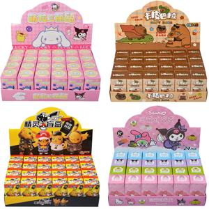 애니메이션 Sanrio 헬로 키티 Kuromi 키 체인 펜던트 피규어 포켓몬 피카추 열쇠 고리 블라인드 박스 장난감 어린이 크리스마스 선물