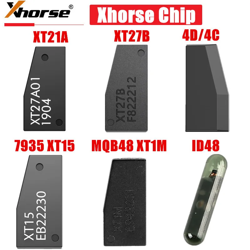 10PCS Xhorse VVDI 칩 슈퍼 칩 XT27B XT27A 4D/4C 7935 XT15 MQB48 XT1M ID48 유형 VVDI2/VVDI 미니 키 도구 용 트랜스 폰더 Max
