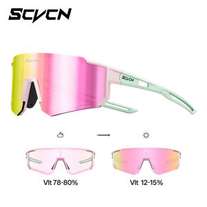 SCVCN 새로운 남자 스포츠 UV400 사이클링 안경 자전거 선글라스 여성 야외 MTB 운전 자전거 안경 러닝 하이킹 고글