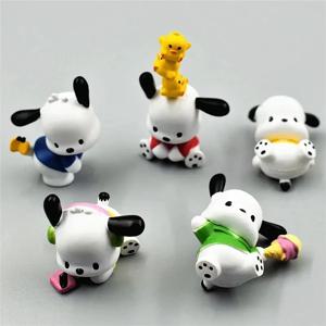 5Pcs Sanrio 애니메이션 피규어 인형 3-4cm Kawaii Pochacco 멜로디 모델 액세서리 어린이 장난감 선물 액션 피규어 취미 선물
