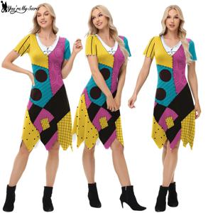 [당신은 내 비밀이에요] 할로윈 코스프레 파티 샐리 드레스 크리스마스 전의 악몽 애니메이션 소녀 공포 코스프레 의상 복장