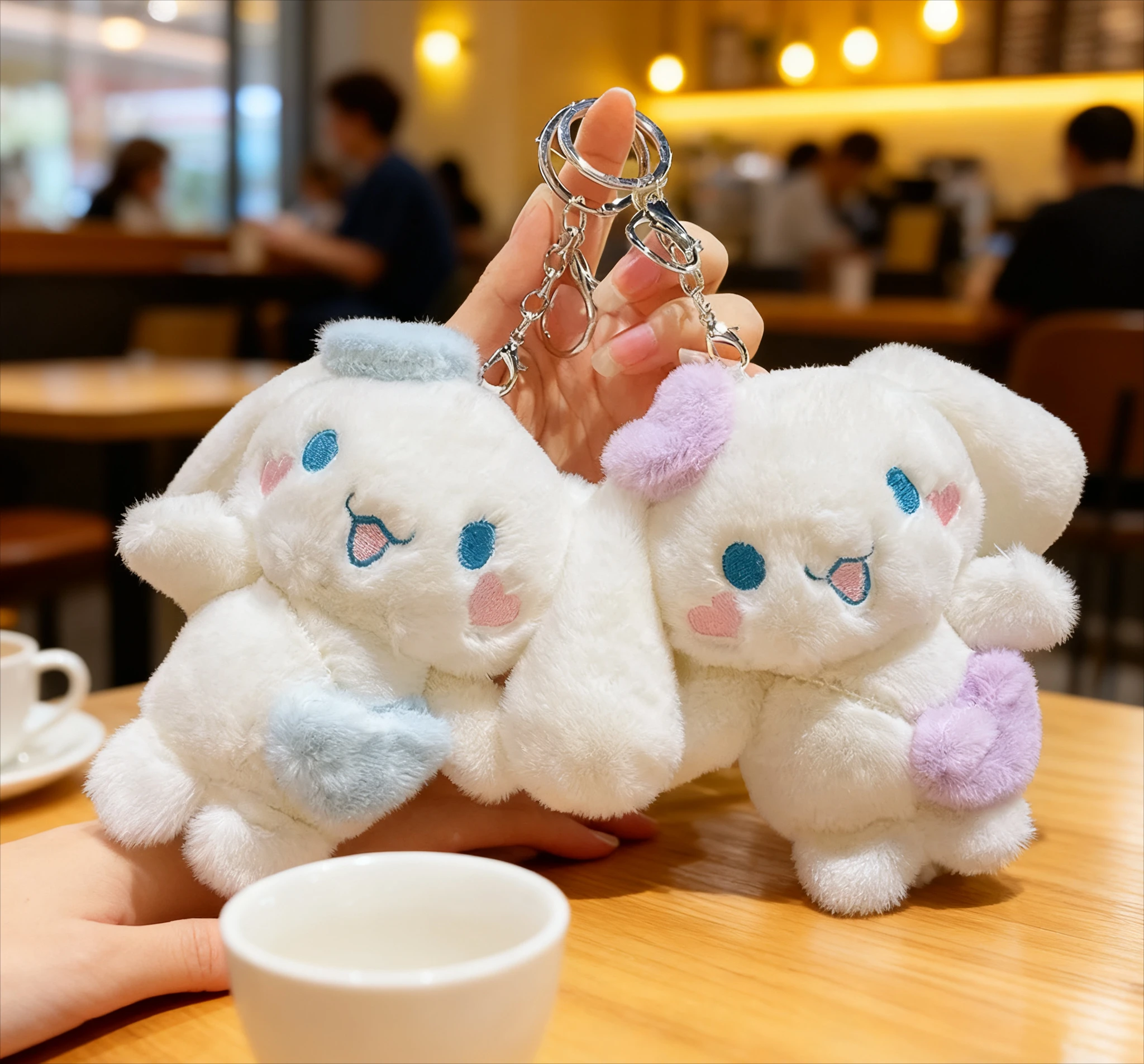 귀여운 만화 펜던트 키체인 시나모롤 인기 선물 최고의 만화 캐릭터 귀여운 가방 펜던트 작은 선물 키링 인형 소녀용