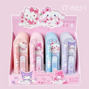 산리오 헬로 키티 사쿠라 시리즈 기계식 연필 문구, 귀여운 만화 자동 연필 도매, 4-24 개, 0.5mm
