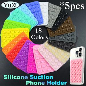 5Pcs 실리콘 흡입 전화 홀더 다기능 흡입 컵 매트 벽 스탠드 ​​Anti-Slip 단면 케이스 마운트 백 스티커