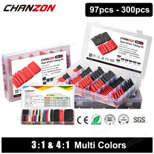 3:1 및 4:1 멀티 컬러 열 수축 튜브 키트, 접착제 포함, 이중 벽 접착 안감 와이어 보호대 수축 포장 호스 27-300 개