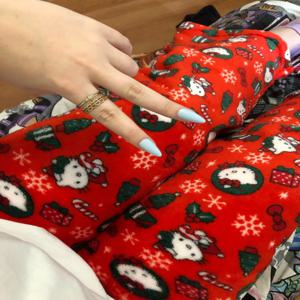 크리스마스 헬로 키티 파자마 바지, 애니메이션 루즈 팬츠, 만화 커플 라운지웨어, 여성 레저 홈 바지
