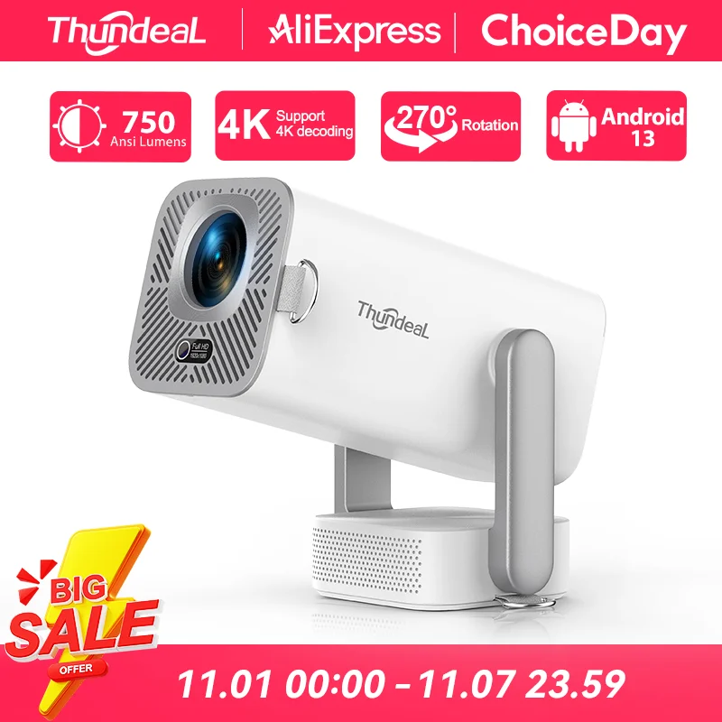 ThundeaL 풀 HD 프로젝터 TD80 Pro 1080P 2K 4K TD80Pro TD80W 업그레이드 WIFI 안드로이드 미니 빔 프로젝터 3D LED 비디오 홈 시어터