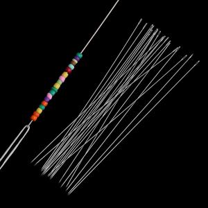 스테인리스 스틸 구슬 바늘 긴 스트링 코드 도구 핀, 구슬 스레딩 스트링 코드, 쉬운 보석 만들기 DIY, 로트당 30 개
