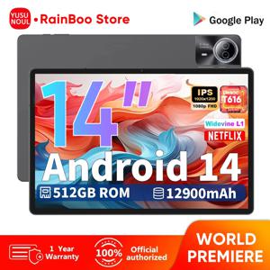 2025 고화질 슈퍼 스크린 태블릿 PC, 안드로이드 14 4G 전화 통화 태블릿, 16GB + 512GB BT 5G WiFi GPS 구글 플레이 패드, 14 인치 대형 스크린