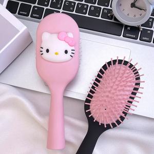 Sanrio 에어 쿠션 빗 휴대용 Hellokitty 만화 빗 헤어 케어 엉킴 방지 빗 습식 및 건식 마사지 빗 절묘한 Kawaii A