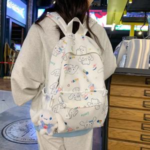 New Sanrio Cinnamoroll Kuromi 마이 멜로디 헬로 키티 애니메이션 배낭 귀여운 Schoolbags 만화 숄더 백 친구를위한 생일 선물