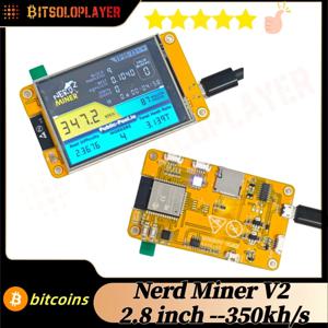 비트코인 너드 마이너 V2 2.8인치 350kh/s ESP32 스마트 터치 디스플레이 BTC 솔로 마이너 윈잭팟 3.125 BTC 로또이 마이닝 머신