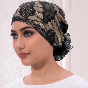 여성용 자수 터번 캡, 통기성 헤드 랩, 보넷 무슬림 언더 스카프 모자, 암 화학 모자, 터번 모자, 여름