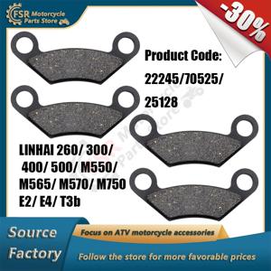 2 쌍 브레이크 패드 전면 및 후면 LINHAI ATV 260 300 400 500 M550 M565/ M570 M750 E2/E4/T3b 22245 70525 25128 스쿠터 부품