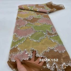 패션 우아한 프랑스 자수 페르시 레이스 원단 웨딩 드레스 SF에 대한 아프리카 나이지리아 럭셔리 스팽글 원단