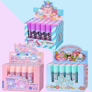 4/24pcs Sanrio 헬로 키티 솔리드 접착제 멜로디 Kuromi 슈퍼 강한 접착제 접착제 스틱 학생 사무용품 학교 용품