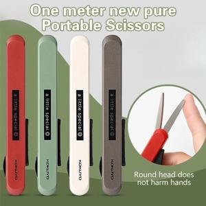 휴대용 확장 가능한 접이식 스테인레스 스틸 가위 날카로운 내구성 다기능 가위 소형 포켓 여행 가위