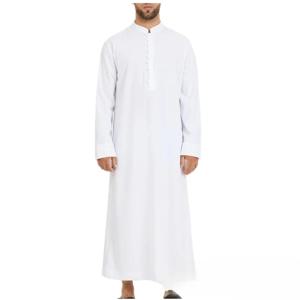 이슬람 느슨한 칼라 사우디 라운드 칼라 후이족 가운 아랍 중동 남성 의류