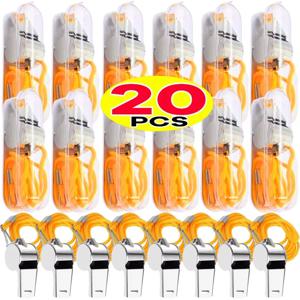 밧줄과 금속 휘파람 전문 축구 심판 축구 농구 스포츠 훈련 야외 생존을위한 여분의 시끄러운 휘파람