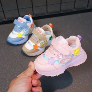 2025 새로운 도착 소년 소녀 키즈 라이트 업 운동화 방수 가죽 스포츠 신발 어린이 운동화