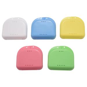 ABQR 리테이너 케이스 5Pcs 입 가드 케이스 치열 교정 치과 리테이너 상자 틀니 보관 용기