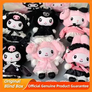 정품 Sanrio Kuromi & 멜로디 엔젤 가든 시리즈 비닐 플러시 블라인드 박스 카와이 미스터리 박스 펜던트 인형 장식 장난감 선물로