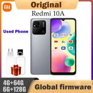 스마트 폰 10A 6GB 128GB 기존 Xiaomi Redmi 글로벌 6.53 'HD 디스플레이 Helio G25 Octa Core 13MP 지문 5000mAh 중고 전화