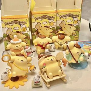 산리오 블라인드 박스 푸딩독 어린시절 시즌 시리즈 패션 장난감 피규어 귀여운 데스크탑 장식 인형 선물