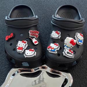 10 개/대 MINISO Sanrio 헬로 키티 Bowknot DIY 샌들 참 달콤한 귀여운 만화 PVC 가든 신발 버클 액세서리 파티 선물