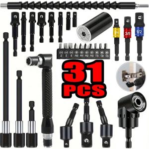 31 유연한 드릴 비트 확장 회전식 소켓 어댑터 육각 섕크 105 °   직각 드릴 부착 드라이버 90 °   각진 비트