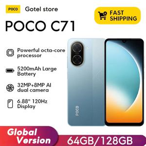 Xiaomi POCO C71 4GB RAM 128GB ROM 6,67 15W 32MP 5200 mAh 배터리 글로벌 버전 15W 스마트폰