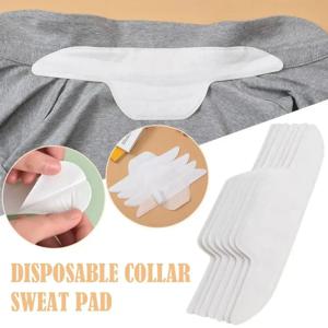 10PCS 일회용 땀 패드 자체 접착 티셔츠 목 칼라 땀 흡수 스티커 모자 더러운 땀 흡수 스트립
